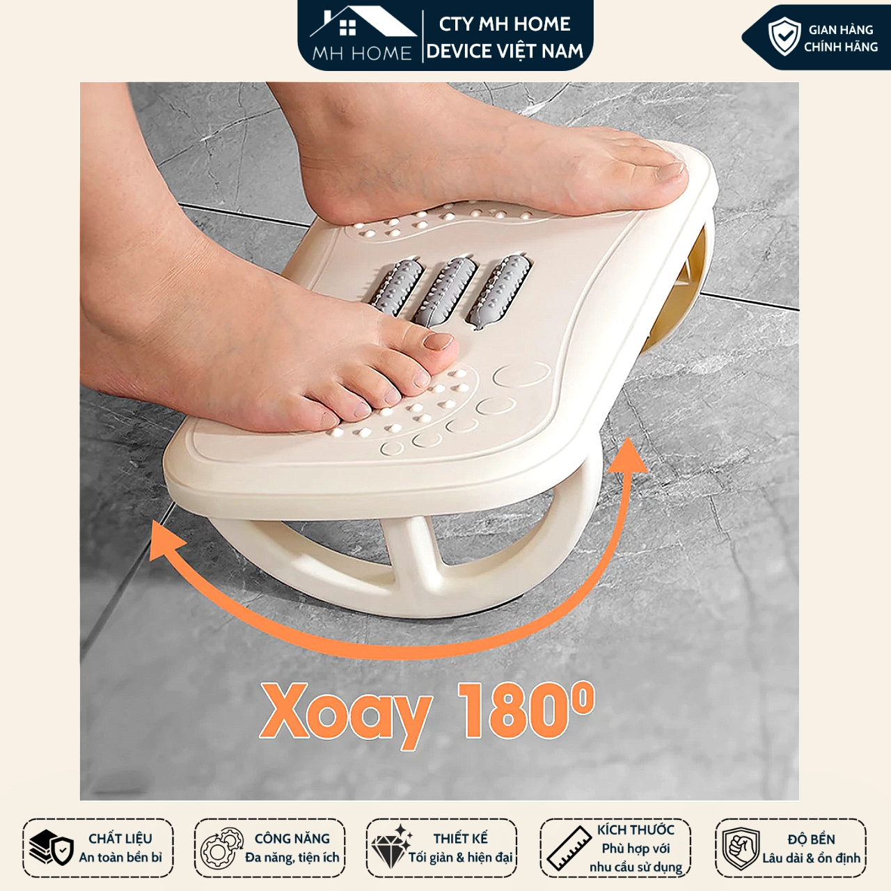 Ghế Kê Chân Massage Công Thái Học Có Con Lăn  Ghế Gác Chân Thư Giãn Cho Văn Phòng